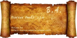 Barna Amázia névjegykártya